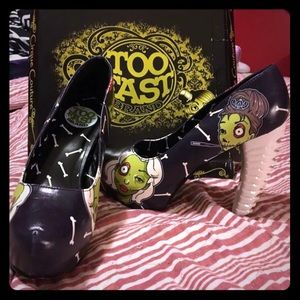 Too Fast brand Zombie high heels